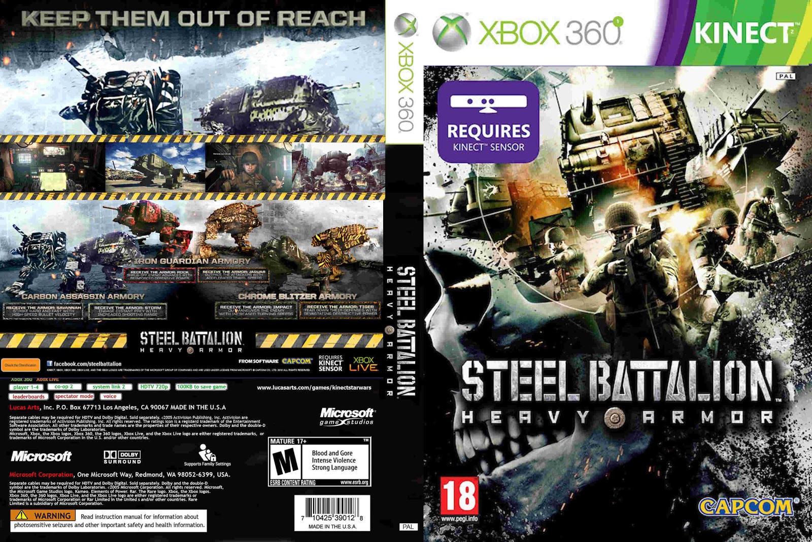 HARD GAMESS STEEL BATTALION HEAVY ARMOR / XBOX 360